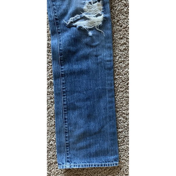 Abercrombie & Fitch Jeans 31 x 34 (6L) Emma Straight Leg Distressed 100% Cotton - Picture 2 of 12